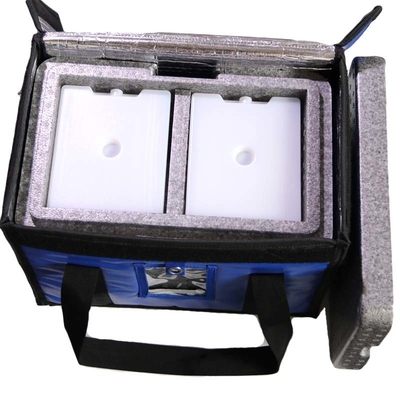 วัคซีนพกพาน้ำหนักเบา Blood Medical Cool Box กล่องเก็บความเย็นแบบพกพาที่ทนทานพร้อม Ice Pack