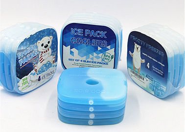 Custom Ice Packs พลาสติกแข็งสีน้ำเงินสำหรับอาหาร 12.2 * 12.2 * 1.2 ซม