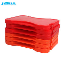 วัสดุที่ปลอดภัยพลาสติก PP สีแดงนำกลับมาใช้ใหม่แพ็คร้อนเย็นสำหรับกล่องอาหารกลางวัน